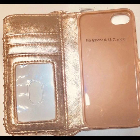 New Disney Parks Rose Gold Wallet iPhone Case - Picture 2 of 2